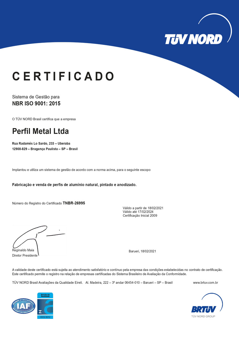 Certificado ISO 9001-2015 18-02-2021 PERFIL METAL